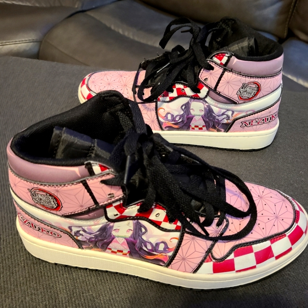 Nezuko Sneakers Custom Anime Demon Slayer Shoes Size Men US 7 / Women's US 8.5